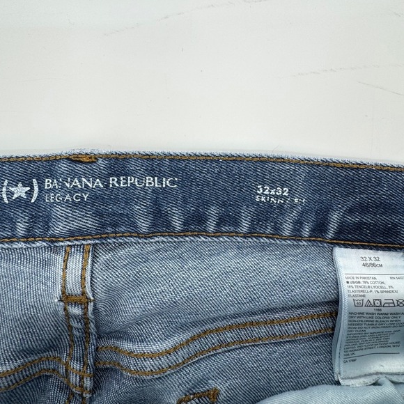 Banana Republic Legacy Skinny Fit Jeans Mens 32x32 Medium Wash Blue Stretch - Picture 5 of 9